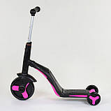 Самокат-велобіг-велосипед дитячий best scooter 3в1 зі світлом і музикою 70708, фото 4
