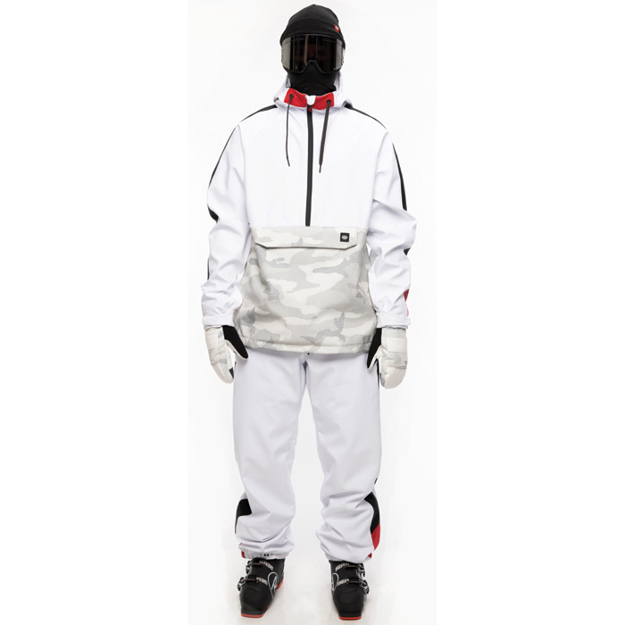 Горнолыжный мужской костюм (Анорак) White Colorblock и Штаны Waterproof Track Pant, 686 - фото 1 - id-p1368420056