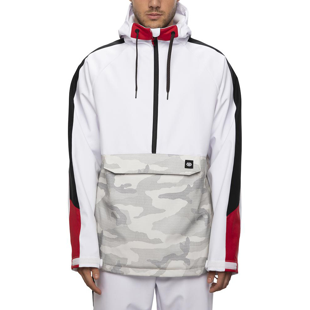 Горнолыжный мужской костюм (Анорак) White Colorblock и Штаны Waterproof Track Pant, 686 - фото 2 - id-p1368420056