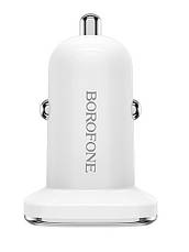 Автомобільний зарядний пристрій в прикурювач Borofone BZ12 2xUSB 2.4 А Білий, фото 4