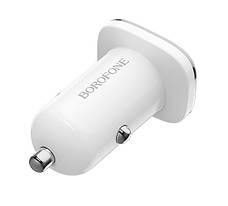 Автомобільний зарядний пристрій в прикурювач Borofone BZ12 2xUSB 2.4 А Білий, фото 5