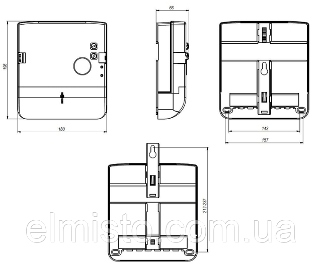 Габаритные размеры электросчетчика MTX 3G20.DD.3Z3-LD4