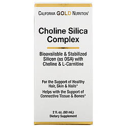 California Gold Nutrition, холіновий і кремнієвий комплекс, біодоступний колаген для підтрим.., 60 мл (2 рідк. унції)