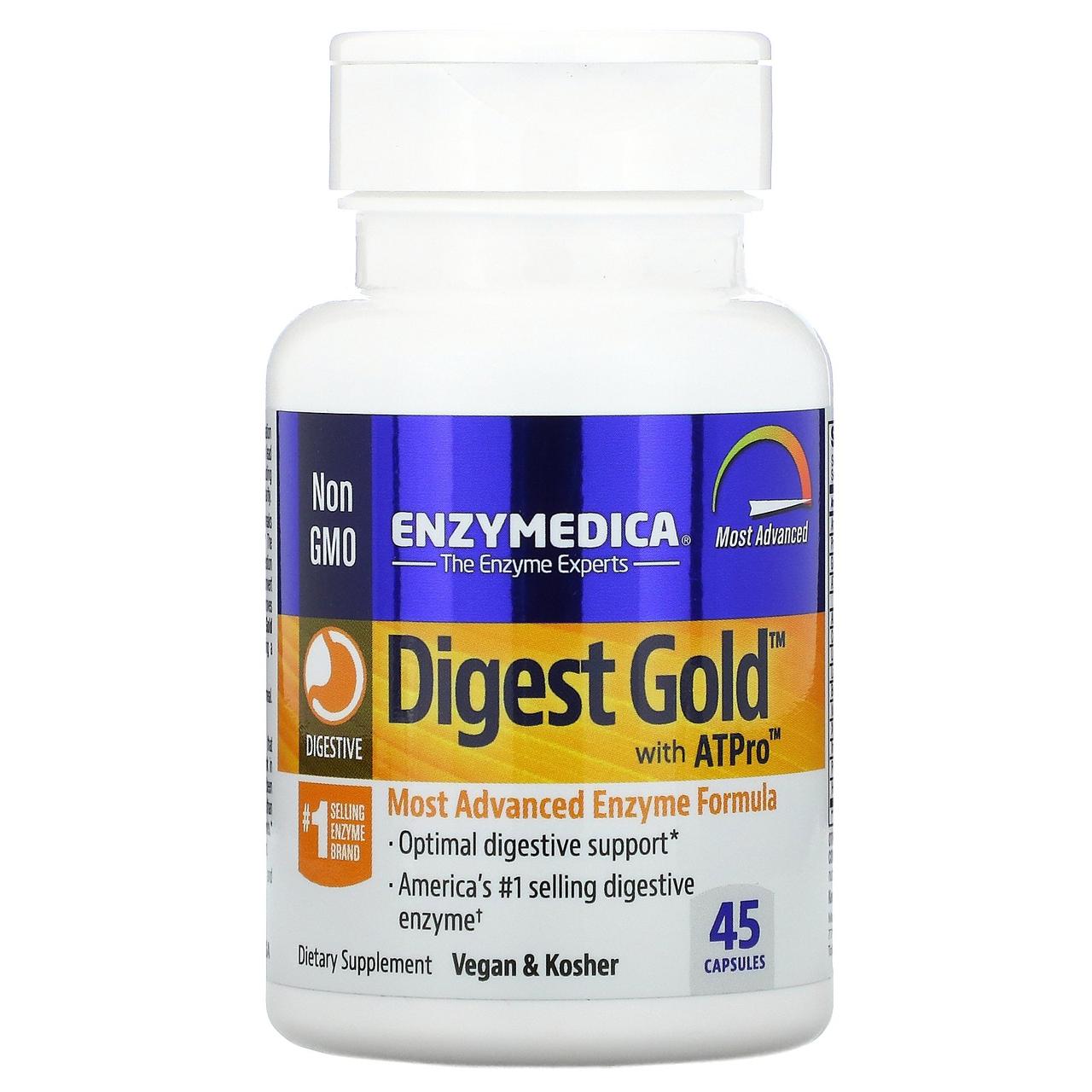Enzymedica, Digest Gold з ATPro, 45 капсул