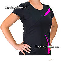 Женская спортивная футболка больших размеров, женская футболка для фитнеса батал Valeri 4029 с розовым XXXL (54-56)