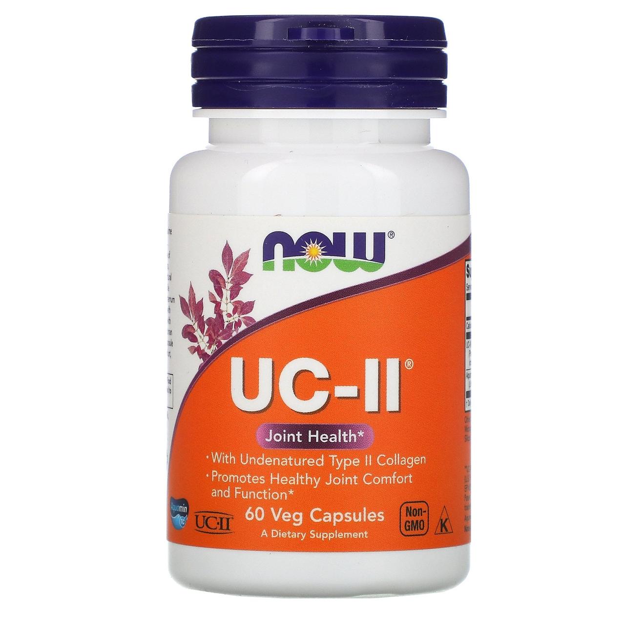 Now Foods, UC-II, 60 рослинних капсул