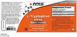 Now Foods L-Tryptophan 500 mg (60caps), фото 2