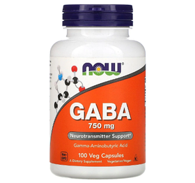 NOW Foods GABA 750mg (100caps)