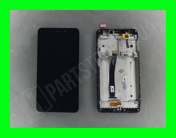Дисплей Xiaomi Redmi 4A із сенсором і рамкою, чорний (оригінальні комплектуючі), фото 2