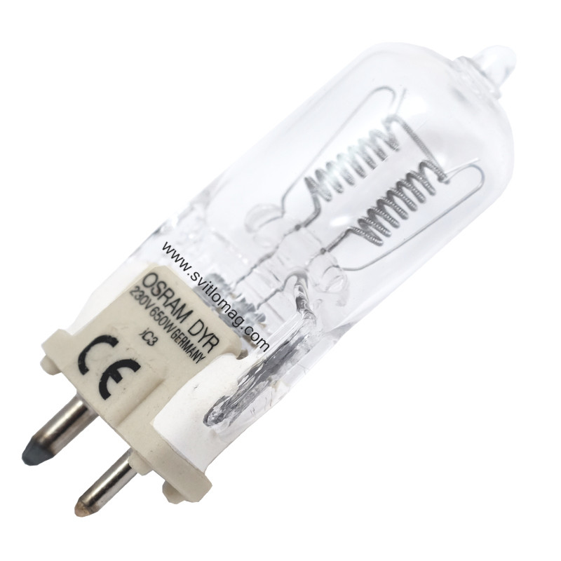 Лампа кварцова галогенна 230v 650w OSRAM 64686 DYR GY9.5