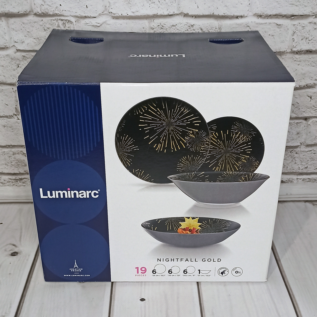 Столовий сервіз Luminarc Simply Nightfall Gold 19 предметів