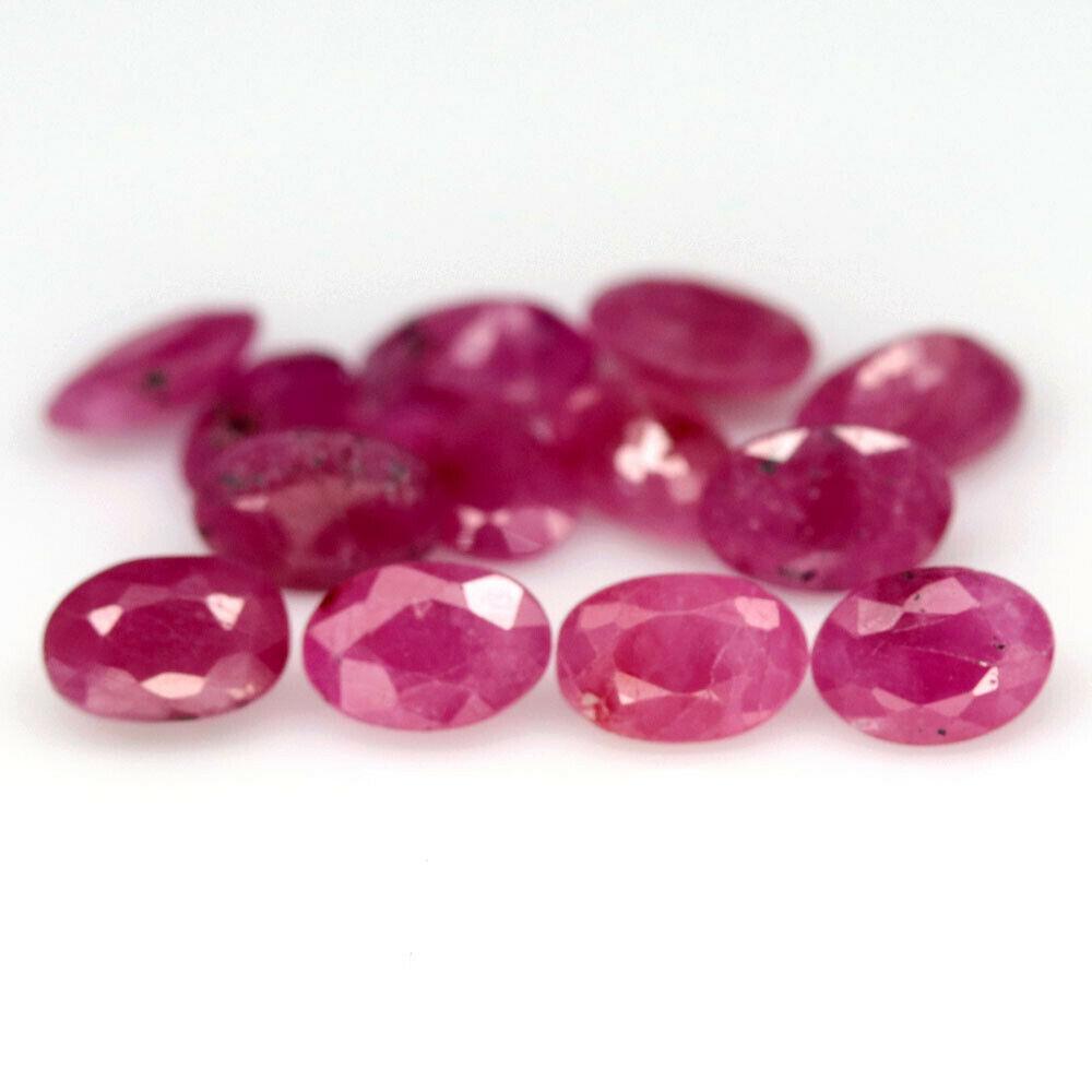 7.21 кт Природний рубін овал 13 шт.