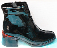 Ботинки черные женские на байке кожаные от производителя модель КС21-088