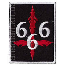 Нашивка 666 Gothic Cross