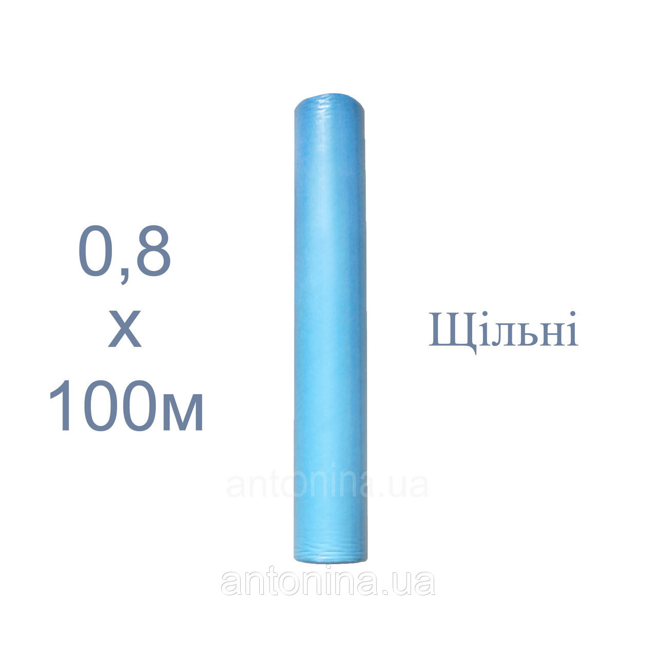 Одноразові простирадла блакитні 0,8х100м щільні, ТМ "Антоніна", спанбонд