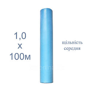 Одноразові простирадла блакитні 1,0х100м (щіл.щільна) , спанбонд