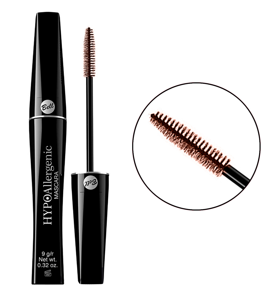 Туш для вій Bell HypoAllergenic Long&Volume Mascara подовжувальна для об'єму Brown 9g