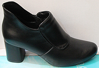 Ботинки женские черные кожаные от производителя модель КС204-1