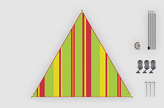 Пляжний Тент High Peak Bent Caribbean Canvas AO Stripe Lime Punch (50008), фото 3