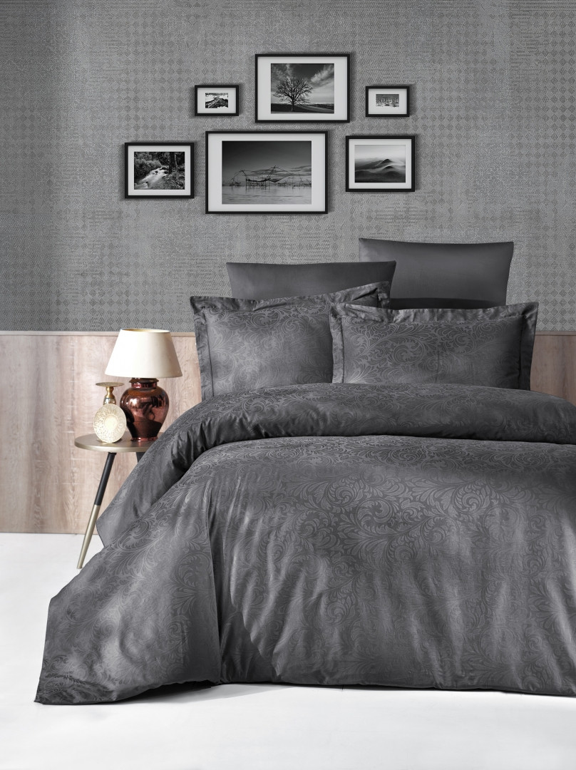 Постільна білизна First Choice Jacquard Satin "Tecna Anthracite" JS 16