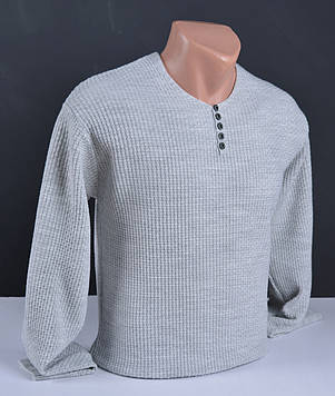 Чоловічий тонкий пуловер великого розміру | Чоловічий светр Vip Stendo світло-сірий Туреччина 3084 Б
