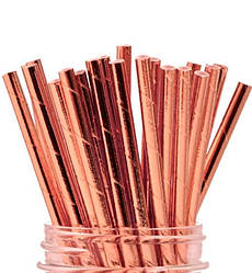 Паперові трубочки "Pink gold" (25 шт.), Польща