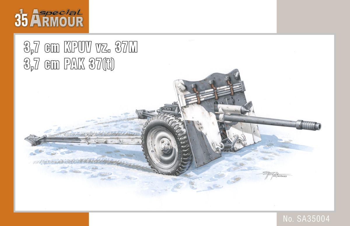Пластикова модель 1/35 Special Armour 35004 Чешська гармата kanon 3,7 cm KPUV vz.37M / 3,7 cm Pak M 37 (t)