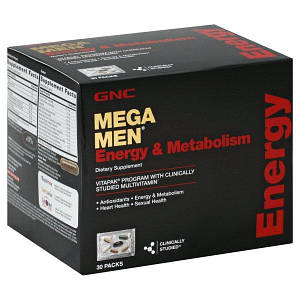 Вітаміни для чоловіків GNC Mega Men® Energy&Metabolism 30 пак.