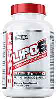 Жироспалювач Nutrex Research — Lipo-6 Maximum Strength (120 капсул)**