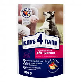 Вологий корм для цуценят Клуб 4 лапи з куркою в желе Club 4 Paws Premium Puppies All Breeds 0,1кг