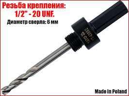 Державка хвостовик для універсальних коронок із кріпленням 1/2 Yato YT-43992
