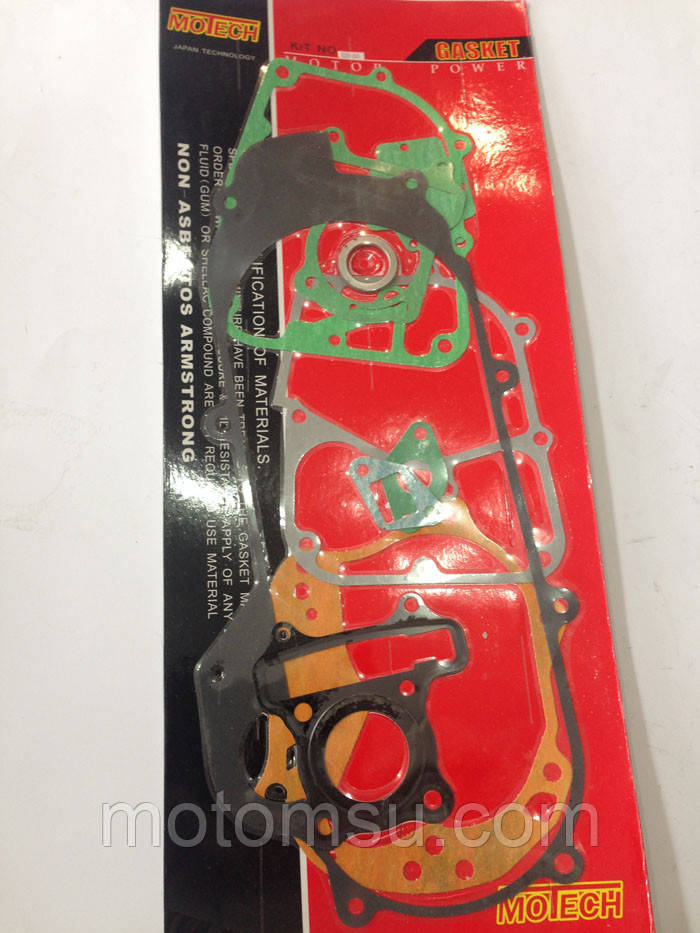Прокладки двигуна до-кт GY6-50 куб повний набір, фото 1
