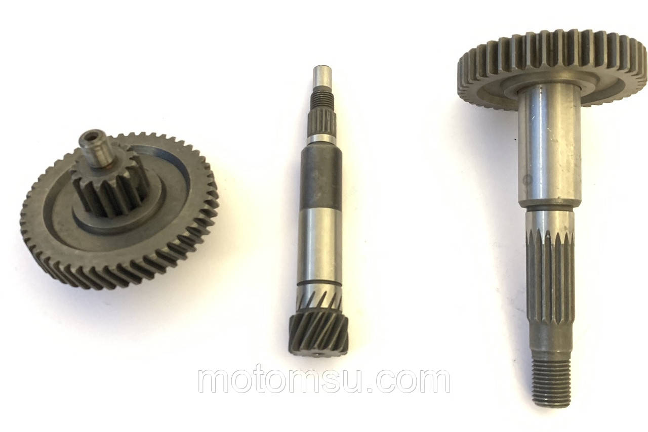 Редуктор задній Yamaha Jog 3KJ в зборі (2 вала +шестерні), фото 1