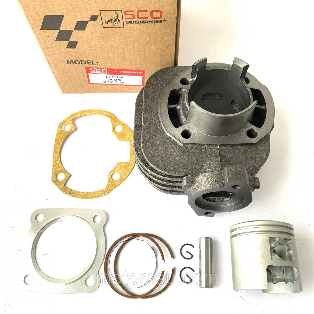 Поршнева група Сузукі Летс 65 куб. 44.00 мм Тайвань Scorpion., фото 1
