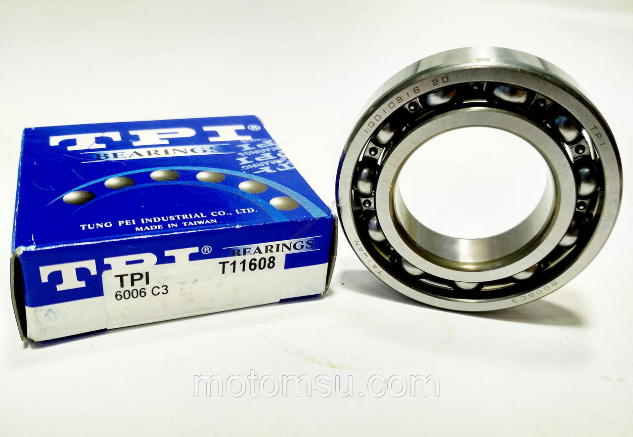 Підшипник колінвалу 6006 (55x30x13) Suzuki Lets, TPI