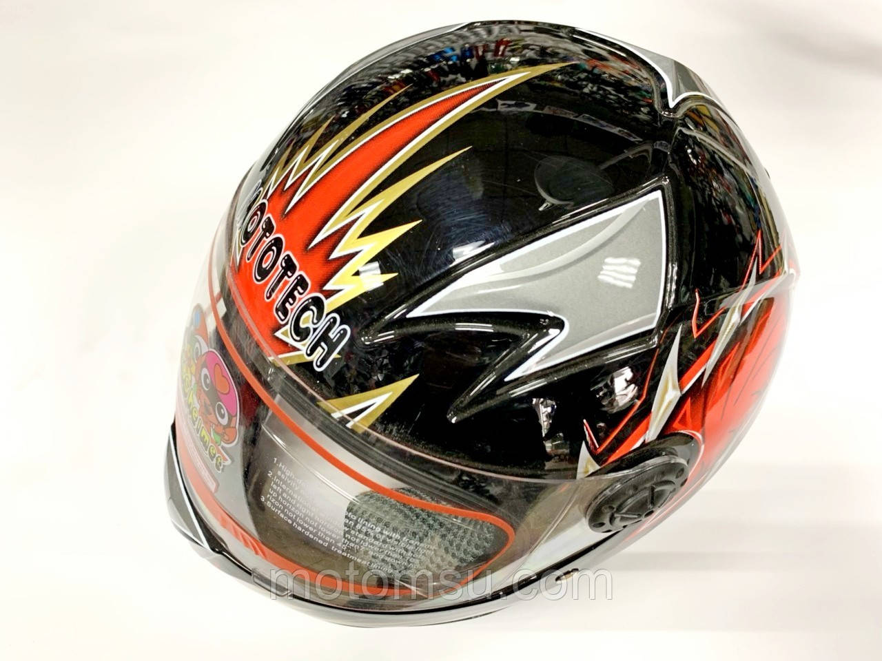 Шолом дитячий закритий (чорний), Mototech., фото 1