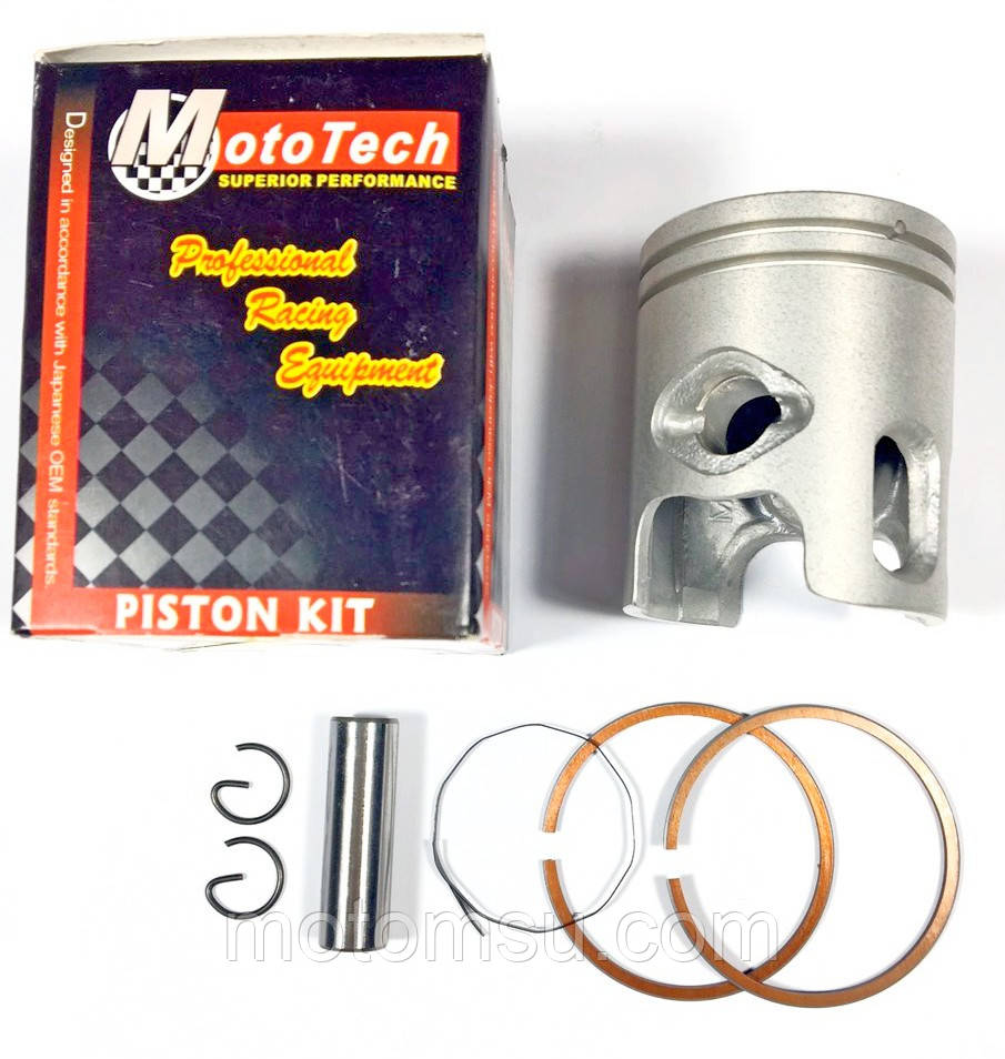 Поршень в зборі Ямаха 65 куб, 45.00 мм ,4 ремонт, під 10 палець ,Тайвань Мототеч., фото 1