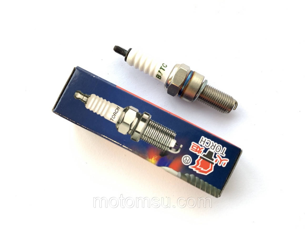 Свічка B7TC, скутер 4T, з довгою спідницею 10 мм, Torch., фото 1