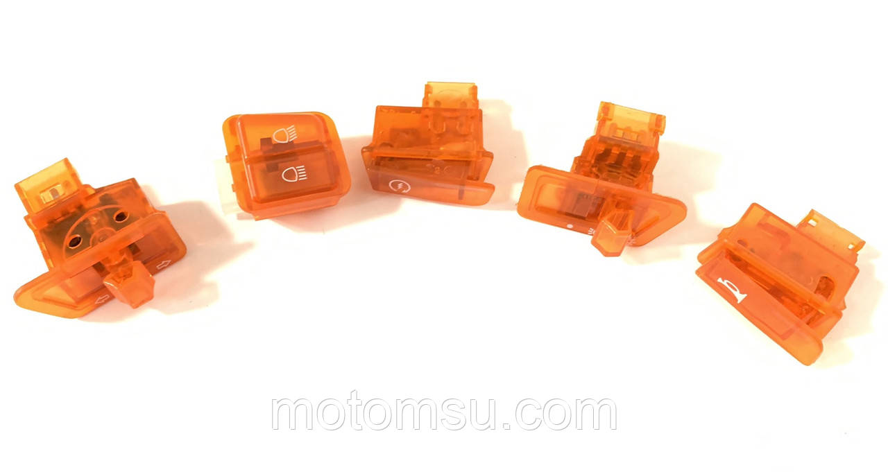 Кнопки Viper Active/Honda Lead/GY6 80/100/125/150 куб. помаранчеві, фото 1