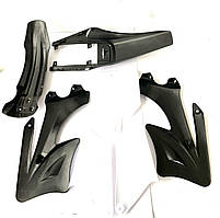 Пластик комплект піт байк 6 деталей чорний колір .