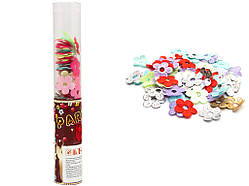 Хлопавка 25 см, пневматична, різнокольорові тканинні квіточки (400652-4)