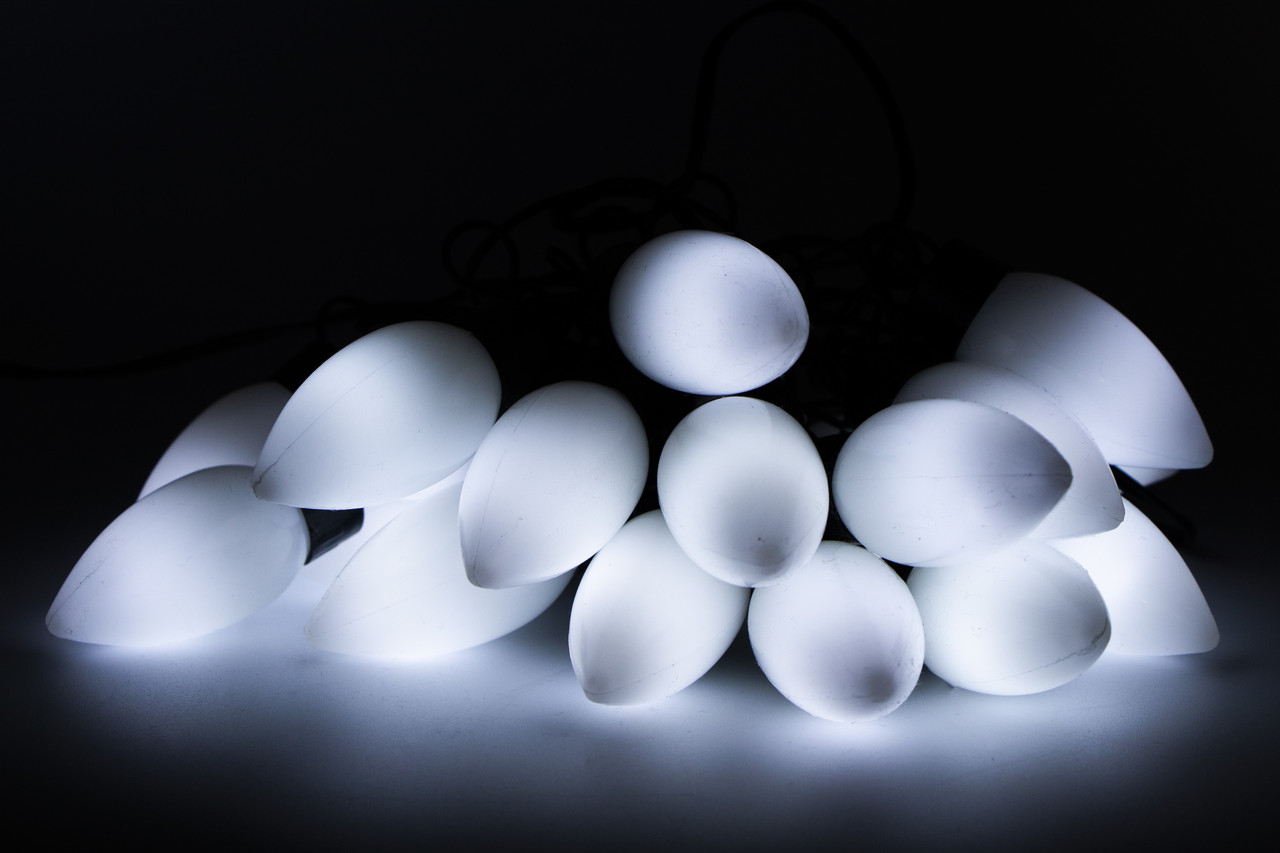 Світлодіодна новорічна гірлянда з насадками 20Л біла, LED (650934)