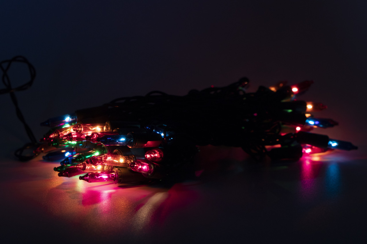 Світлодіодна новорічна гірлянда звичайні лампочки, 50Л, різнокольоровий, IP20, LED (350506)