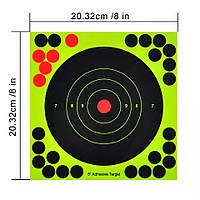 Мішень із видимим попаданням (обсипається) 20х20 см
