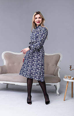 Гарне плаття "350", синебелое . Розміри 48,50.