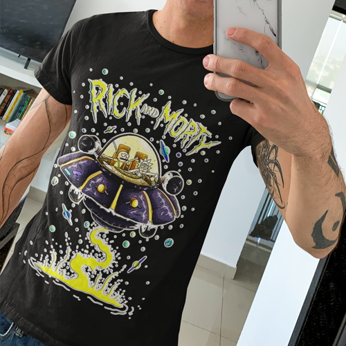 Футболка чоловіча Rick Morty ufo