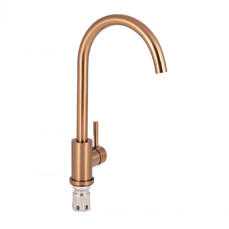 Кран для кухні бронза Qtap D007FBR PVD
