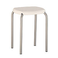 Кухонний табурет Boom alu пластик К-01 білий (Новий Стиль ТМ)