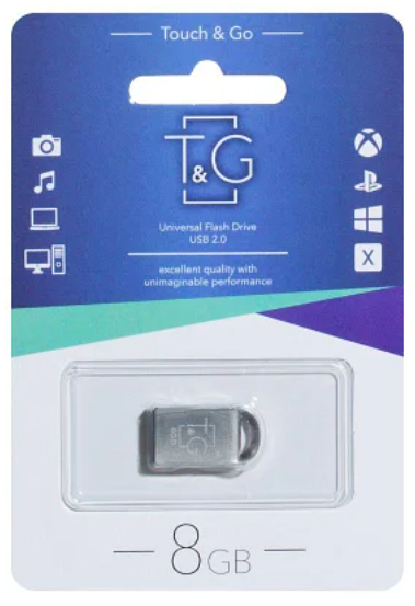 USB флешнакопичувач T&G метал серія 8 GB/TG107 (Гарантія 3года)