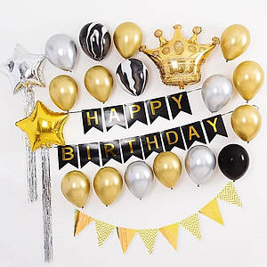 Фотозона из кульок ЧОРНИЙ МРАМОР | Для дівчинки